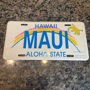 Tin Maui Hawaii Souvenir License Plate
